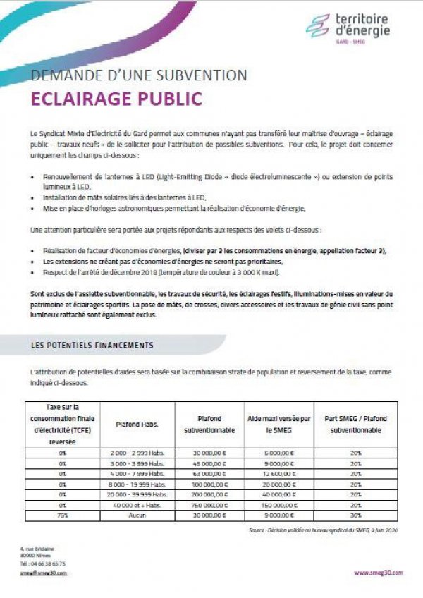 PDF demande d'une subvention