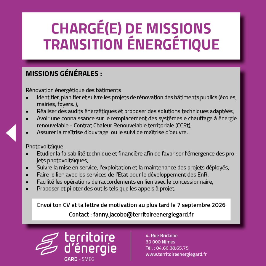 Charg� de missions transition �nerg�tique 2