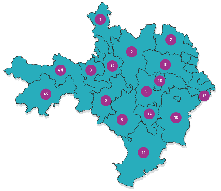 Organisation territoriale du réseau Gardois